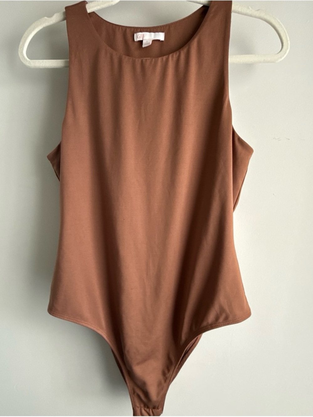 Gianni Bini Ribbed Tan Bodysuit